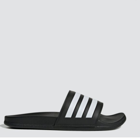 Adidas Men's Size 7 Adilette Shower Slides Black & White - Picture 1 of 6